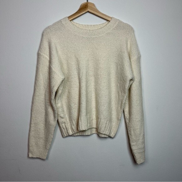 Everlane Cream Wool Blend Crewneck Sweater Size S Women - Picture 2 of 9
